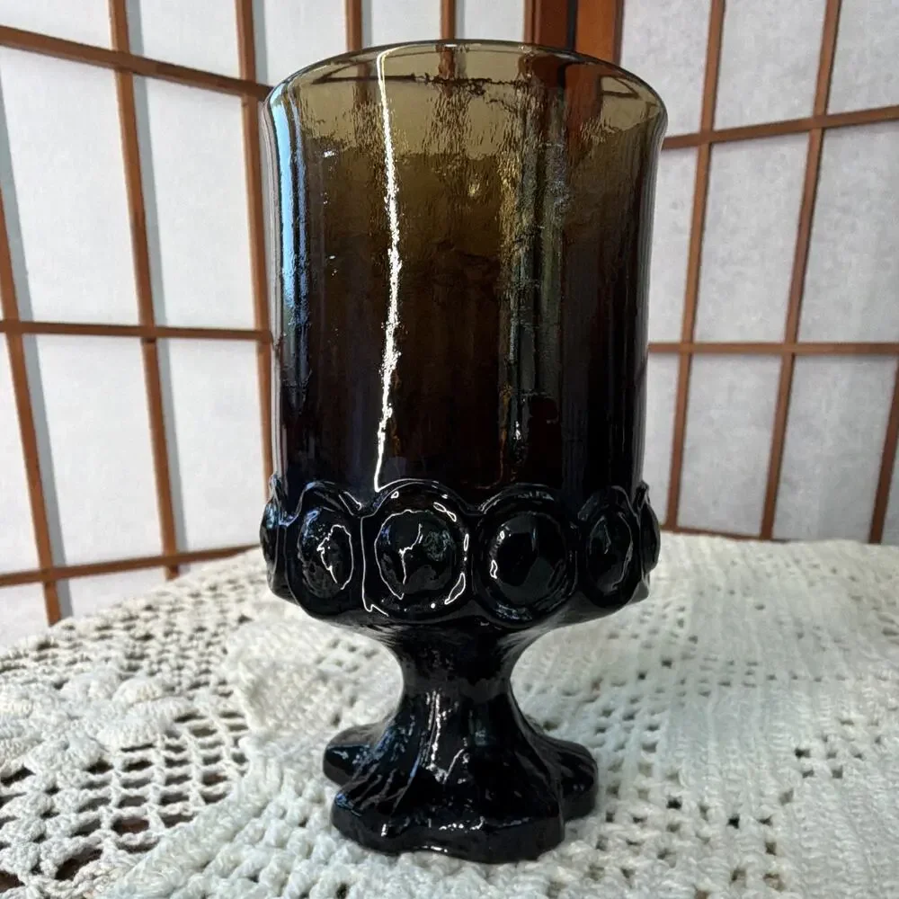 Vintage Franciscan - Smoke Brown Water Goblet Glass 5.5